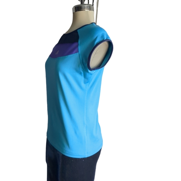 Adidas Climate. Blue and Purple Sport Top Size L - Picture 6 of 16